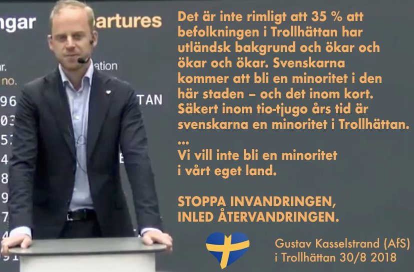 Gustav citat Trollhättan - vi vill ej bli minoritet
